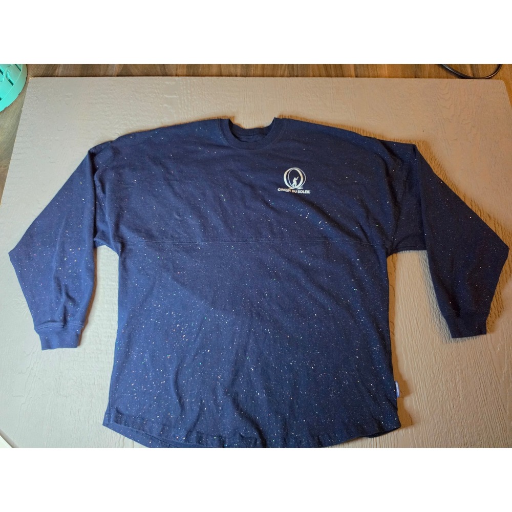 Cirque Du Soleil O Las Vegas Spirit Jersey Navy Blue Glitter Speckle Medium